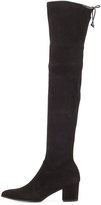 Thumbnail for your product : Stuart Weitzman Thighland Suede Over-The-Knee Boot, Black