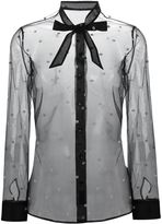 Thumbnail for your product : Saint Laurent sheer polka dot blouse