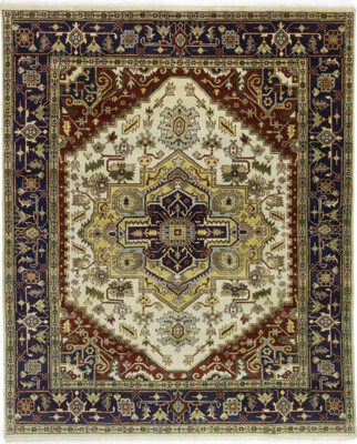 Bungalow Rose Oriental Handmade Hand-Knotted Rectangle 7'9\