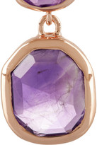 Thumbnail for your product : Monica Vinader Siren rose gold-plated amethyst drop earrings