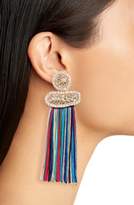 Thumbnail for your product : Tasha Textured Metal Fringe Earrings