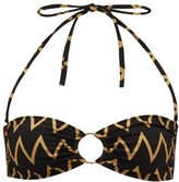 Thumbnail for your product : Melissa Odabash Evita Zigzag Bandeau Bikini Top - Black Multi