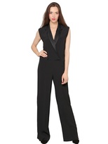 Thumbnail for your product : American Retro Stretch Double Breasted Crepe Jumpsuit