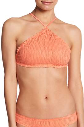 Vix Textured Scale High Neck Bikini Top