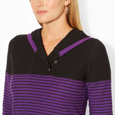 Thumbnail for your product : Ralph Lauren Woman Striped Cotton Hooded Pullover