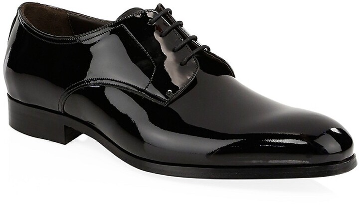 To Boot Aalborg Lace-Up Patent Leather Derby Shoes - ShopStyle