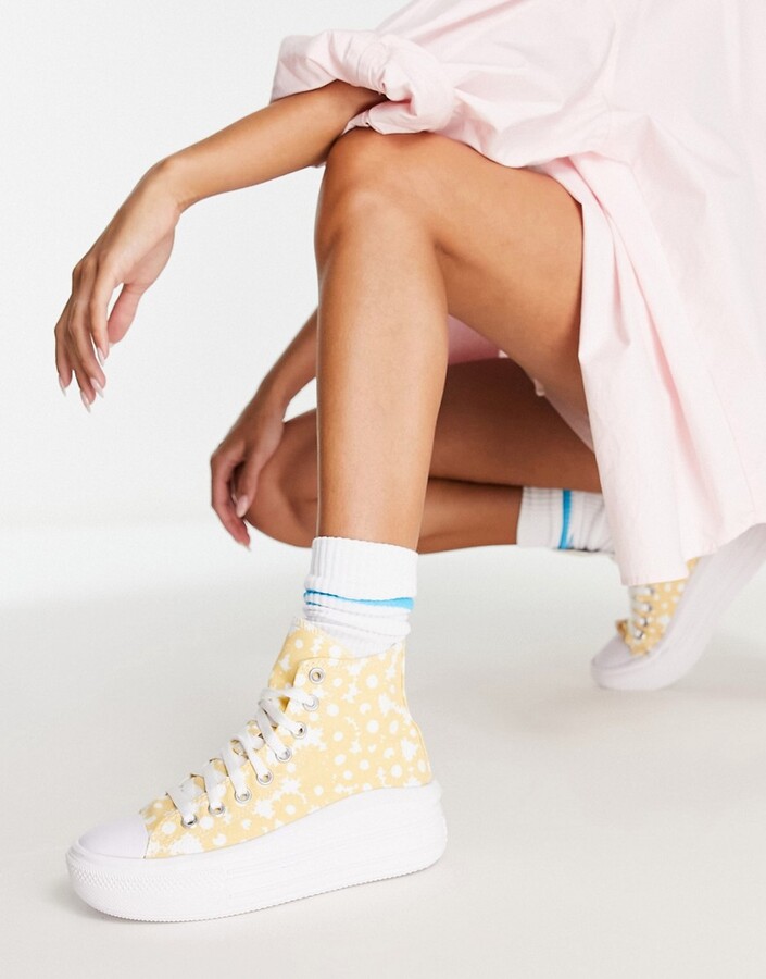 converse platform sneakers yellow