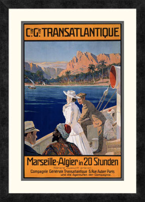 Global Gallery 'Transatlantique / Marseille-Algier' Framed Vintage Advertisement