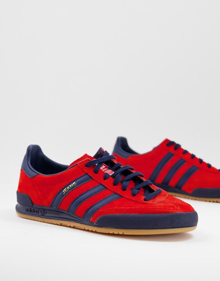 Porcentaje Surichinmoi Conceder adidas Jeans trainers in red - ShopStyle
