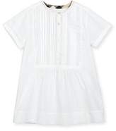 Thumbnail for your product : Burberry Dandy Short-Sleeve Beach Tunic, White, Size 4-14