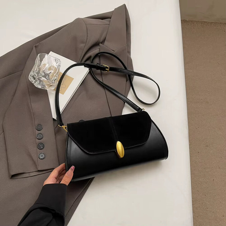 DGIASS Elegant PU Shoulder Bag - Versatile Crossbody Tote with Adjustable Strap - Vintage-Inspired Slouchy Hobo for Trendy Commuting