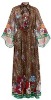 Thumbnail for your product : Camilla Jewel Of Jupiter-print Silk-crepe Wrap Dress - Brown Print
