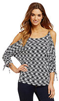 Thumbnail for your product : MICHAEL Michael Kors Honeycomb Chain-Strap Top