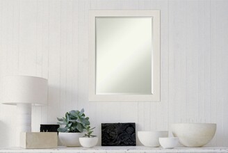 Amanti Art Rustic Plank Framed Bathroom Vanity Wall Mirror, 21.38" x 27.38"