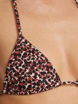 Thumbnail for your product : Matteau - The String Triangle Bikini Top - Womens - Brown Print