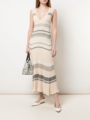 Proenza Schouler Striped Sleeveless Knitted Dress