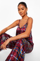 Thumbnail for your product : boohoo Mix n Match Satin Check Cami