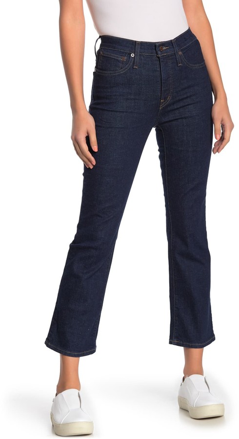 cali high waist crop demi boot jeans