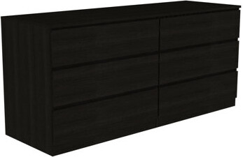 Latitude Run Asteria 6 Drawer Double Dresser Metal Handles