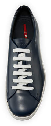 Prada Men's Calf Leather Low-Top Sneakers