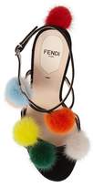 Thumbnail for your product : Fendi Genuine Mink Fur Pompom Sandal
