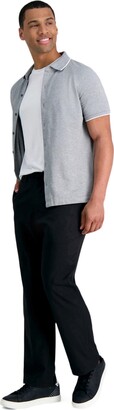 Haggar Men's Premium Comfort Stretch Classic-Fit Solid Flat Front Dress Pants