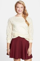 Thumbnail for your product : Liberty Love Textured Lace Sweatshirt (Juniors)