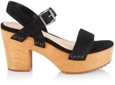Thumbnail for your product : Schutz Gayleh Suede Platform Sandals