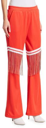 Each X Other Jeweled-Fringe Cotton Track Pants