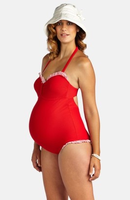 Pez D'or Women's 'Montego Bay' Ruffle One-Piece Maternity Swimsuit