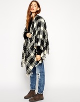 Thumbnail for your product : ASOS Check Cape - Mono