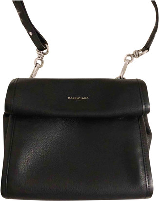 Balenciaga Tool Satchel Black Leather Handbags