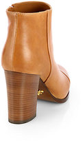 Thumbnail for your product : Prada Leather Stacked-Heel Ankle Boots