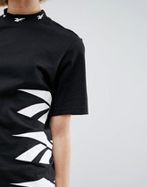 Thumbnail for your product : Reebok Classics Oversized High Neck T-Shirt With Vector Print In Black