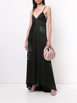 Thumbnail for your product : Fleur Du Mal Bead Embroidered Silk Gown