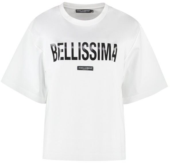 Dolce & Gabbana Satin t-shirt with napoleon bonaparte print 