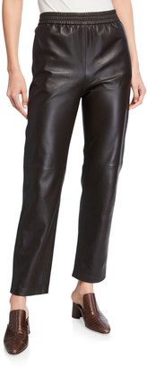 pull on leather pants