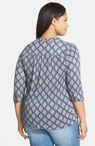 Thumbnail for your product : Lucky Brand 'Diamond Tiles' Print Top (Plus Size)