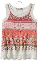 Thumbnail for your product : Speechless Girls 7-16 Knit Crochet Tank Top & Necklace