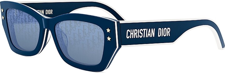 Christian Dior DiorPacific S2U Blue Geometric Sunglasses 53mm