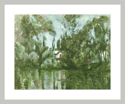 Red Barrel Studio House on the Banks of the Marne by Paul Cézanne -Framed Giclee Print