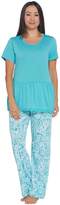 Thumbnail for your product : Carole Hochman Ultra Jersey Water Paisley Ruffled PJ Set