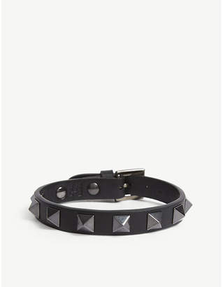 Valentino Leather studded bracelet