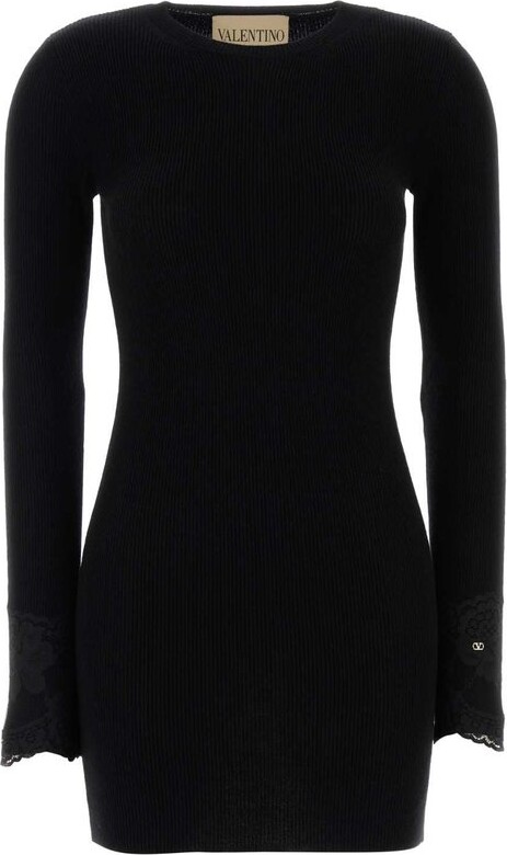 Valentino Lace Detailed Crewneck Dress