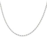 Thumbnail for your product : Giani Bernini Sterling Silver Necklace, 16" Diamond Cut Rope Chain