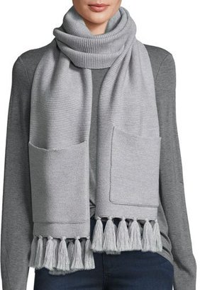 Eileen Fisher Blanket Wrap with Pockets, Dark Pearl