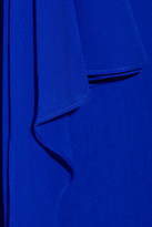 Thumbnail for your product : Badgley Mischka Draped cutout silk-chiffon halterneck dress