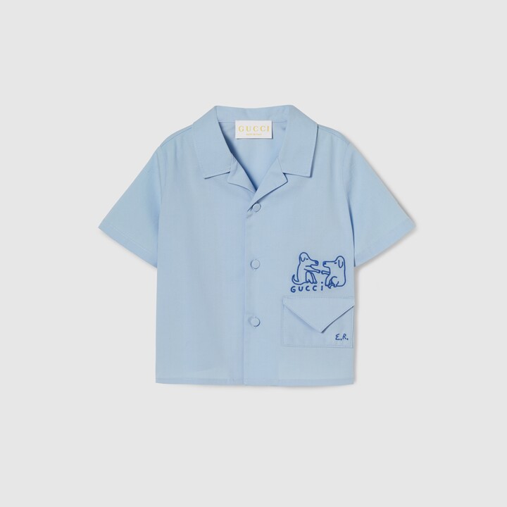Gucci Baby cotton shirt with embroidery