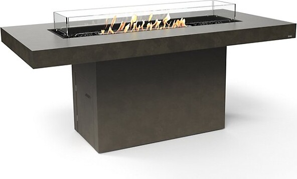 EcoSmart Fire Gin 90 Bar Height Fire Table in Beige