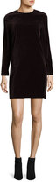 Thumbnail for your product : Theory Wynter Stretch-Velvet Shift Dress, Plum